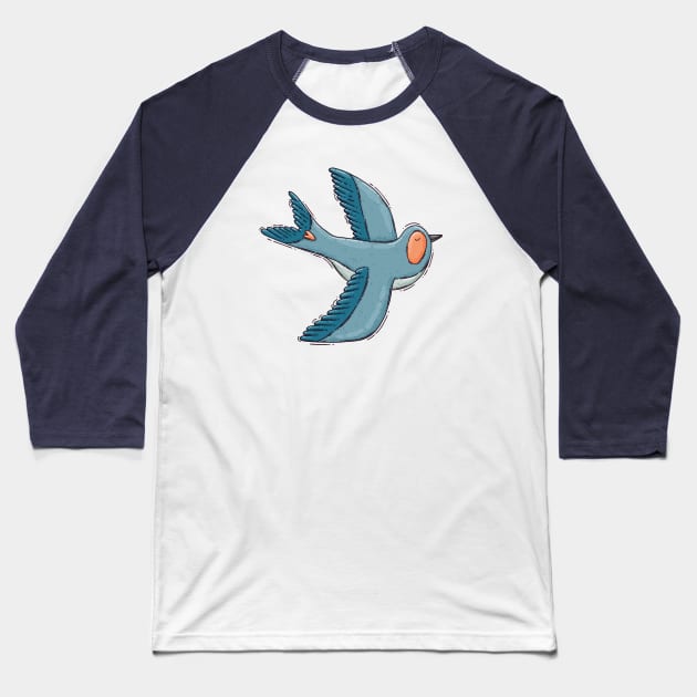 Blue Bird Baseball T-Shirt by Tania Tania